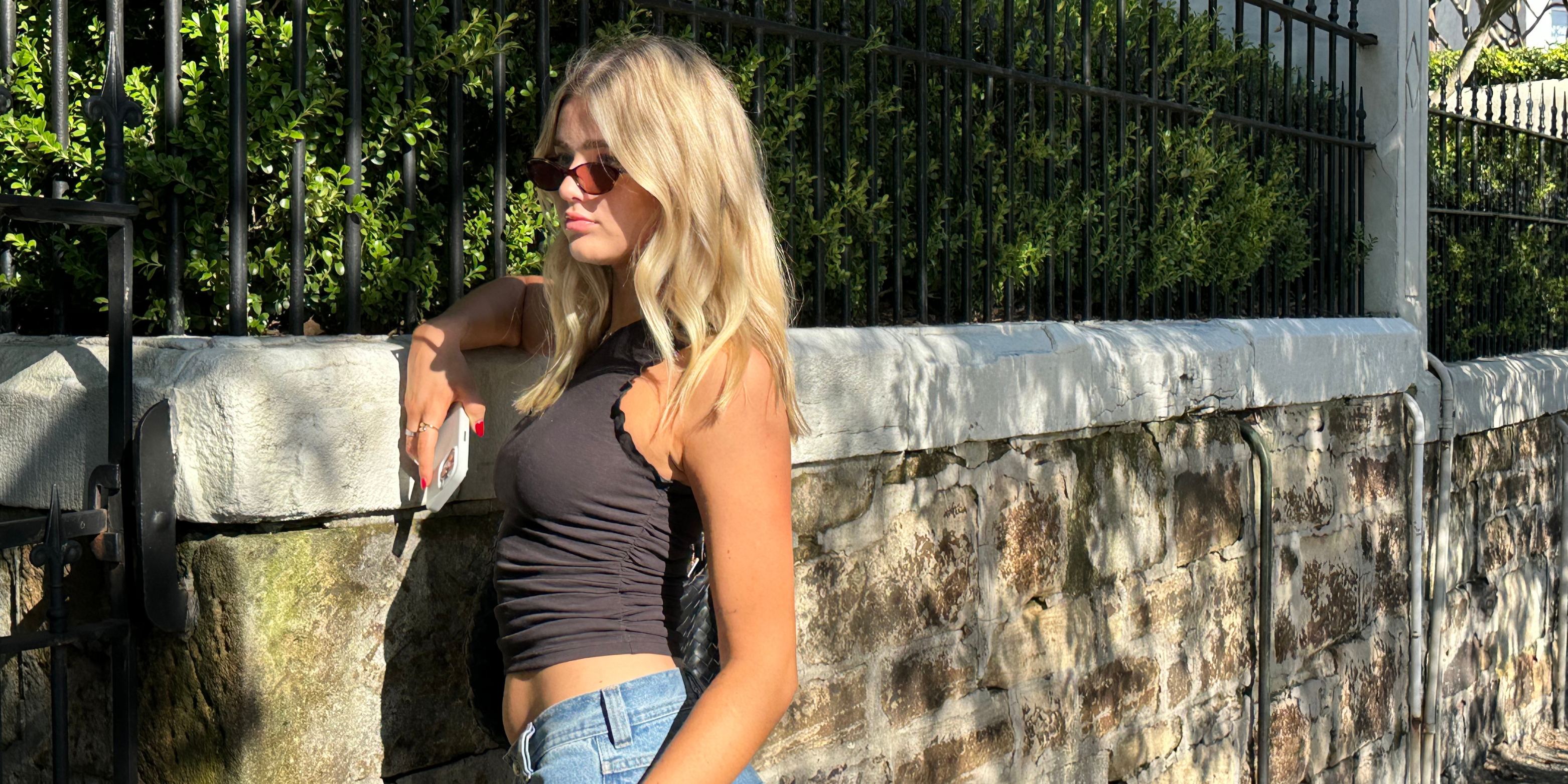 トップス Mimi THE UPSIDE Mimi Knit Tank Top in Black | FWRD