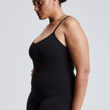 Black Thin Strap Racerback Tank