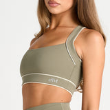 Olive Cross Back Crop