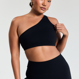 Black Asymmetric Crop