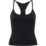 Black Thin Strap Racerback Tank