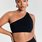 Black Asymmetric Crop