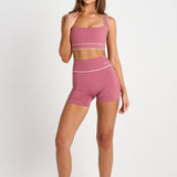 Rose Cross Back Crop