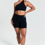 Black Asymmetric Crop