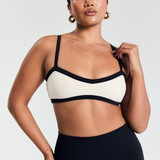 Black/Cream Outline Crop