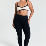 Black/Cream Outline Crop