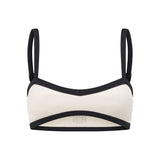 Black/Cream Outline Crop