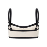 Black/Cream Outline Crop