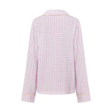 Purple Gingham Long PJ Top