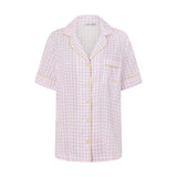 Purple Gingham Short PJ Top