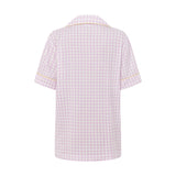 Purple Gingham Short PJ Top