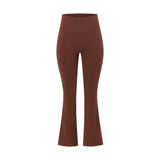 Brown Subtle Scrunch Flared Legging