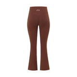 Brown Subtle Scrunch Flared Legging