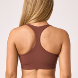 Brown Scoop Racerback Crop