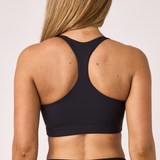 Black Scoop Racerback Crop