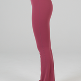 Plum/Pink Cross Front Subtle Scrunch Flared Legging