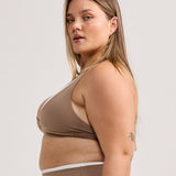 Latte Layered Micro Halter Crop