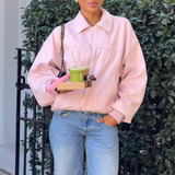 Blush Pink Faux Suede Harper Jacket