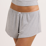 Grey Ribbed PJ Short