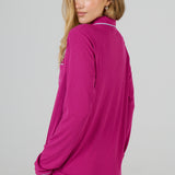 Mulberry Ribbed Long Sleeve PJ Top