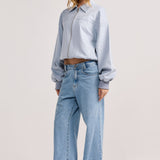 Powder Blue Faux Suede Harper Jacket