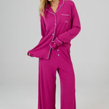 Mulberry Ribbed Long Sleeve PJ Top