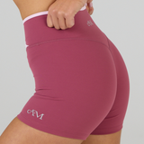 Plum/Pink Cross Front Subtle Scrunch Bike Short
