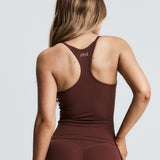 Brown Thin Strap Racerback Tank