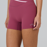 Plum/Pink Cross Front Subtle Scrunch Bike Short