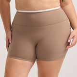 Latte Layered Subtle Scrunch Bike Short 4"