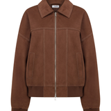 Chocolate Faux Suede Harper Jacket
