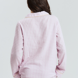 Purple Gingham Long PJ Top