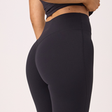 Black Subtle Scrunch Flared Legging