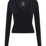 Black Cross Front Long Sleeve