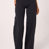 Black Subtle Scrunch Wide Leg Active Pant