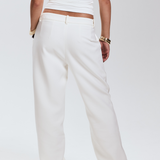 White Low Waist Tailored Pant