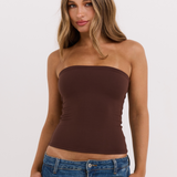 Espresso Strapless Tank Top