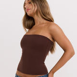 Espresso Strapless Tank Top