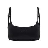 Black Thin Strap Crop
