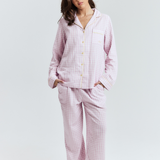 Purple Gingham Long PJ Top