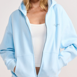 Baby Blue Zip Hoodie