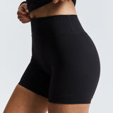 Black Subtle Scrunch Bike Short 6"