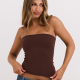Espresso Strapless Tank Top