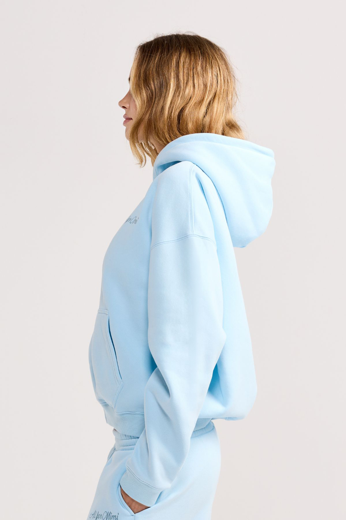 Baby Blue Zip Hoodie – All For Mimi