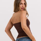 Espresso Strapless Tank Top