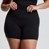 Black Subtle Scrunch Bike Short 6"