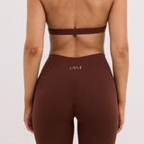 Brown Subtle Scrunch Flared Legging