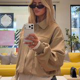 Sand Faux Suede Harper Jacket