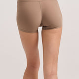 Latte Layered Subtle Scrunch Bike Short 4"