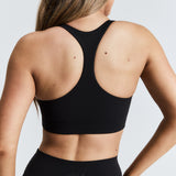 Black Scoop Racerback Crop